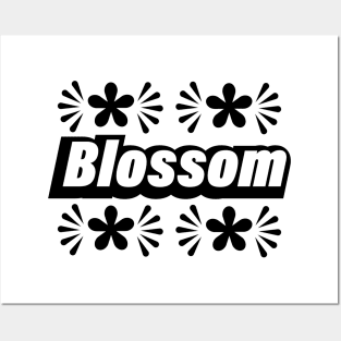 Blossom blossoming typographic logo design Posters and Art